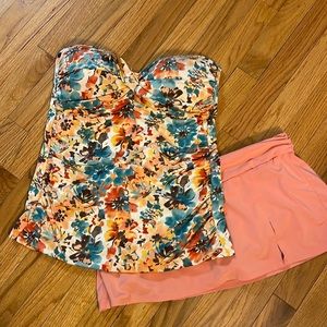 Anne Cole top extra-large lands and skirt size 12